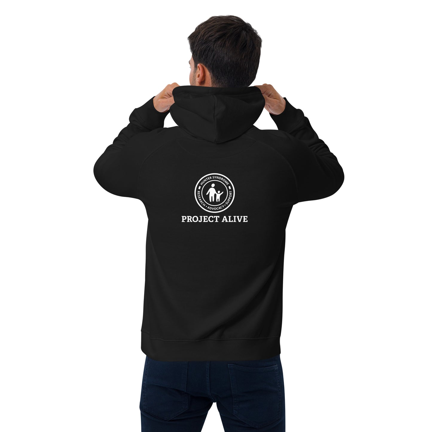 Living Life Rare Unisex eco raglan hoodie